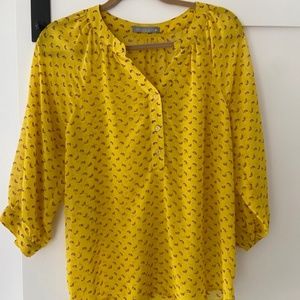 Olivia Moon Yellow Floral blouse